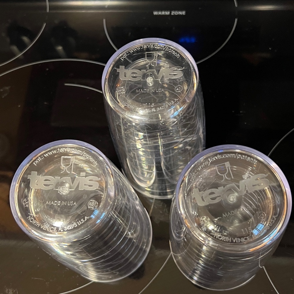 Clear Tumbler Tervis Set of 3 - Picture 3 of 3